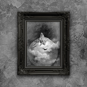 Gustave Dore The Raven. Illustration for Edgar Allan Poe The Raven Premium Matte Art Paper. Digitally remastered. Unframed. No WHITE BORDER