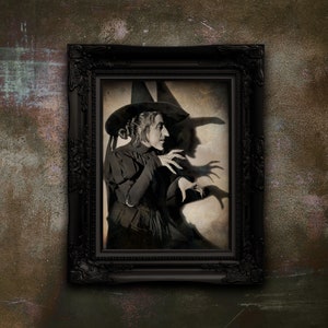 Wicked Witch of the West from Wizard of Oz. Margaret Hamilton Vintage Print. Premium Matte Paper Poster