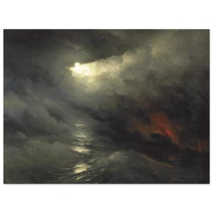 Ivan Aivazovsky Creation of the World Poster | Dark Romantic Seascape | Premium Matte Art Print