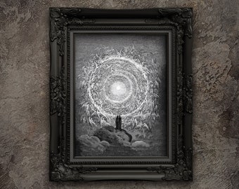 The White Rose by Gustave Dore. Vision of The Empyrean. Digitally remastered. Premium Matte Paper Poster