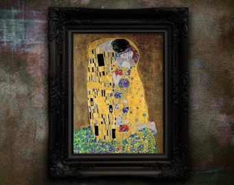 Gustav Klimt Il bacio Poster: stampa artistica rimasterizzata, senza cornice