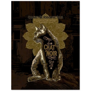 Le Chat Noir Vintage Poster: Paris Cabaret Art Print