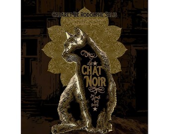 Le Chat Noir Vintage Poster: Paris Cabaret Art Print