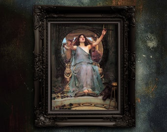 Impresión de Circe de Waterhouse: Póster de arte mitológico griego prerrafaelita