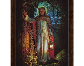 Victorian Inspired William Holman Hunt Wall Art - The Light of the World Painting