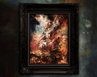 Rubens "Fall Of The Damned" Art Print | Classic Painting Reproduction | Premium Matte Paper Poster | Baroque Art Gift