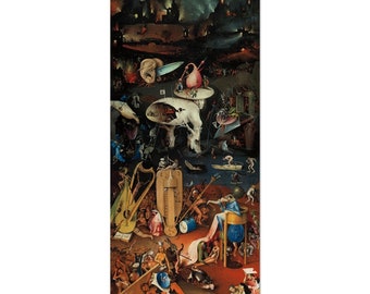 Hieronymus Bosch 'Helvetet'-affisch: Jordiska fröjdernas trädgård konsttryck