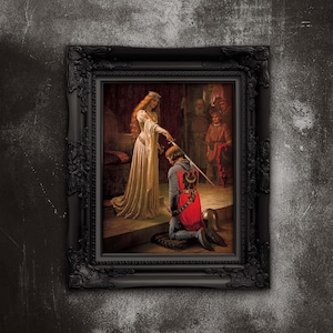 The Accolade - Edmund Blair Leighton  - Classic Art Painting Print on Premium Matte Poster. Remastered
