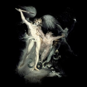 Satan & Death Occult Art Print | Goth Fantasy Poster | Vintage Satanic Wall Art Gift | John Henry Fuseli Print | Dark Academia Decor