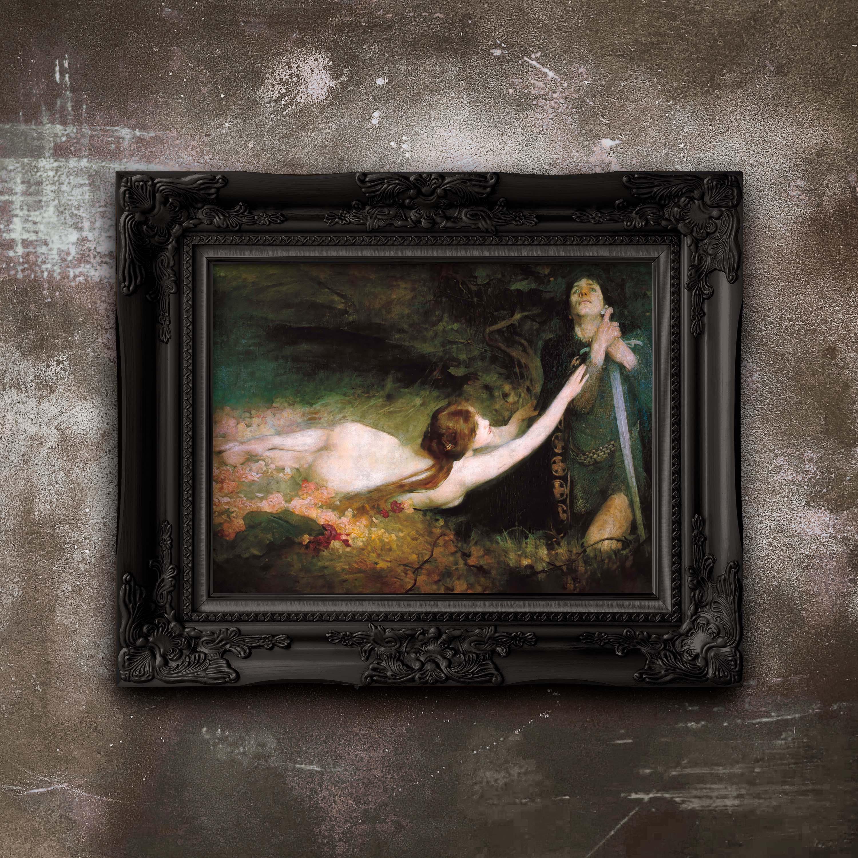 ビアズリー「タンホイザー（ワーグナー）」リトグラフ、額装 ビアズリー「タンホイザー（ワーグナー）」リトグラフ、額装、挿絵