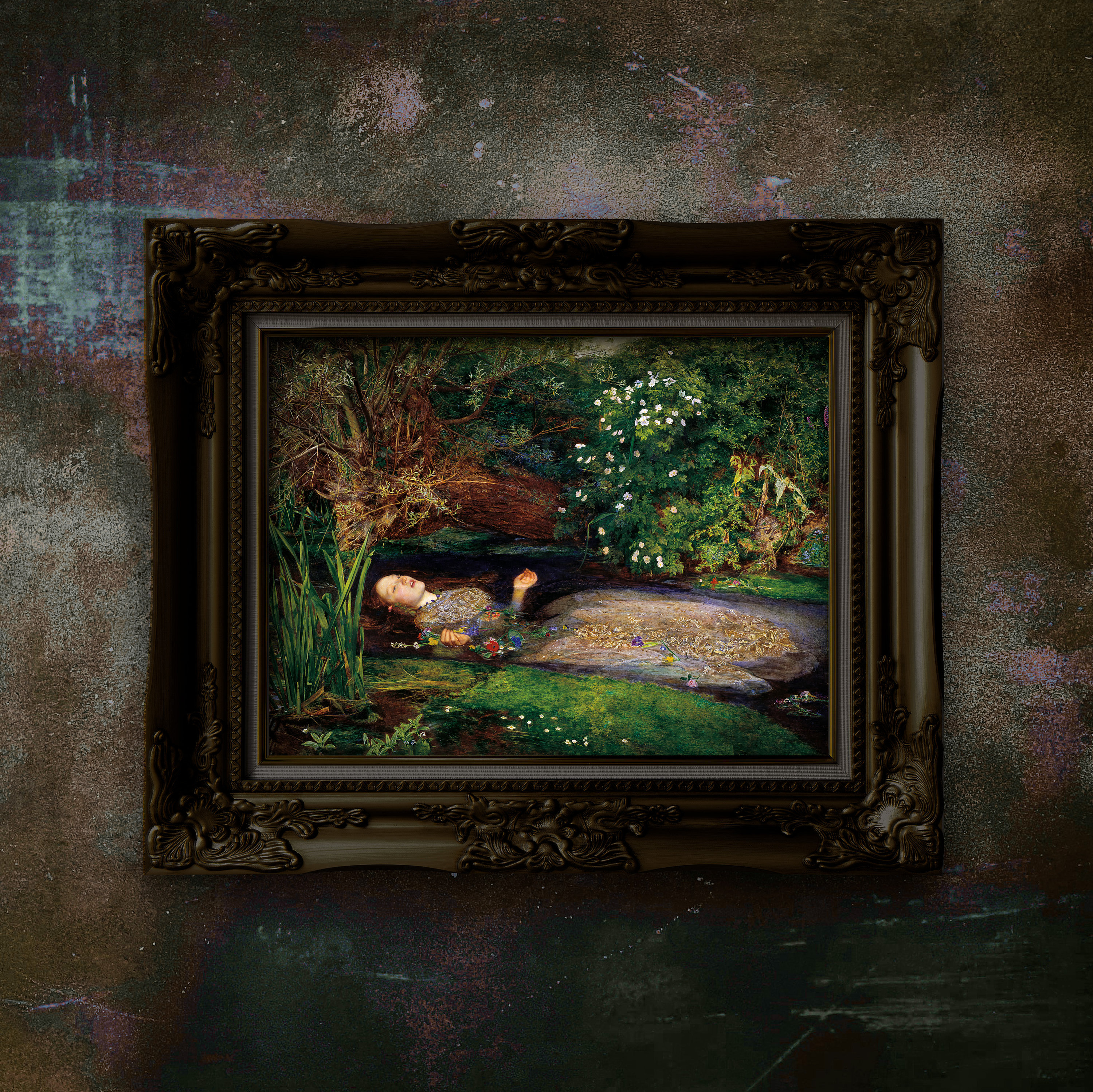 オフィーリアの絵画版画：ジョン・エヴァレット・ミレー、ラファエル前