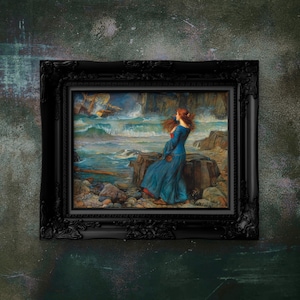 Miranda The Tempest Poster - John Waterhouse Art Print - Premium Matte Art Paper.