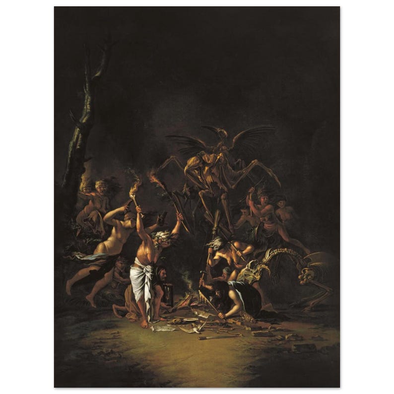 Pôster Salvator Rosa Witches Sabbath | Arte Oculta Gótica Sombria | Papel Fosco Premium | Decoração para Casa imagem 2