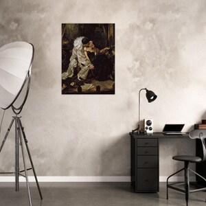 Pierrot’s Kiss Dark Romantic Art Print - Gothic Wall Decor, Moody Victorian Aesthetic Poster, Carlos Bonvalot Inspired Wall Art image 19