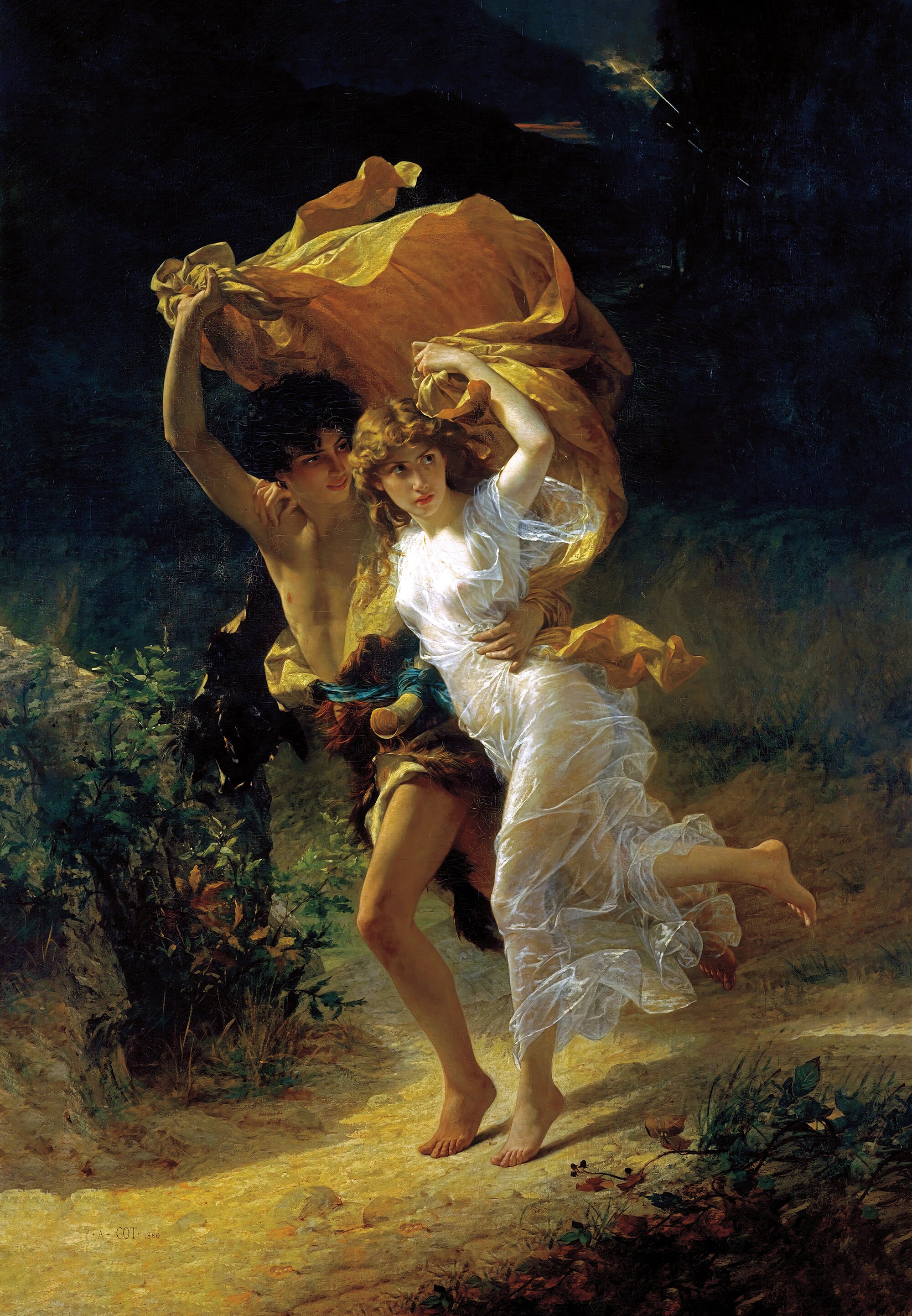 絵画 The STORM The Storm by Pierre-auguste Cot. College Dorm Decoration. Modern