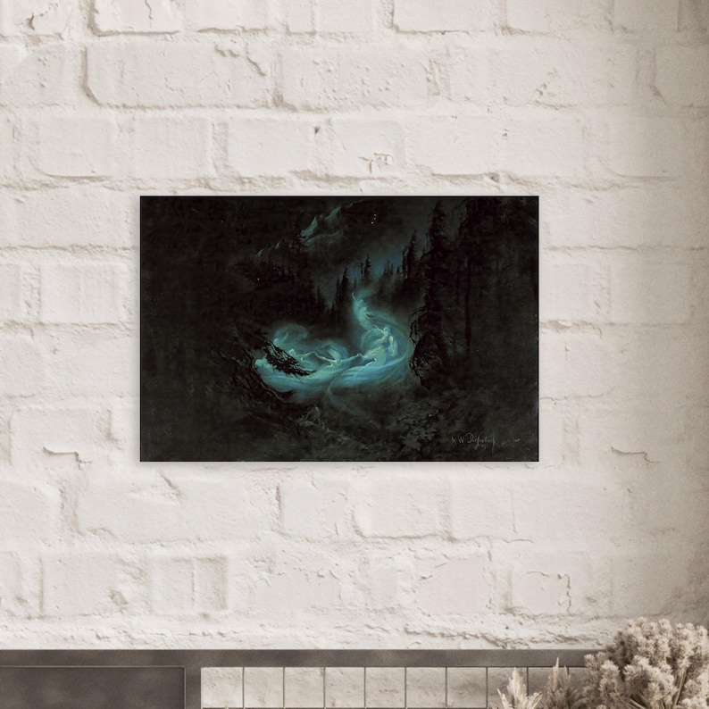 The Fairy Dance  - Dark Art Print by Karl Wilhelm Diefenbach - Premium Matte Paper Print