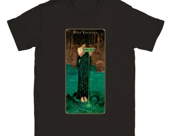キルケー・インヴィディオーサTシャツ：ジョン・ウィリアム・ウォーターハウスのギリシャ神話アート