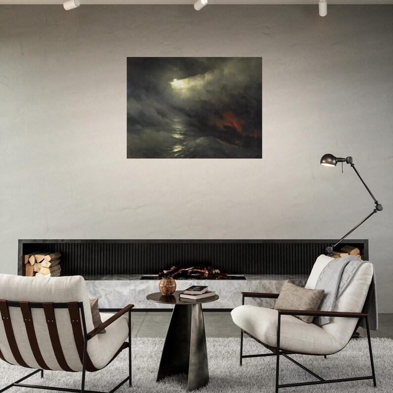 Ivan Aivazovsky Creation of the World Poster | Dark Romantic Seascape | Premium Matte Art Print