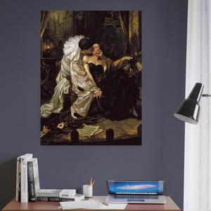 Pierrot’s Kiss Dark Romantic Art Print - Gothic Wall Decor, Moody Victorian Aesthetic Poster, Carlos Bonvalot Inspired Wall Art image 7