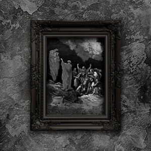 Gustave Dore Print: Witch of Endor, Dark Academia Gothic Art