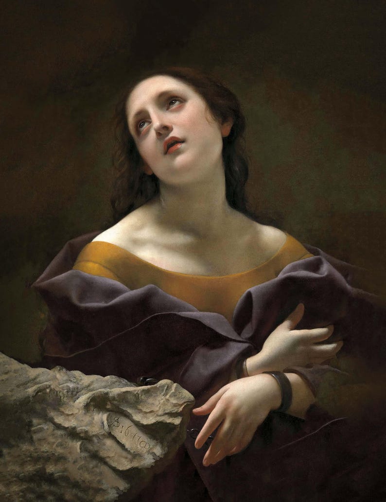 Carlo Dolci's Allegory of Patience Poster - Premium Matte Paper Art Print - Unframed Wall Decor