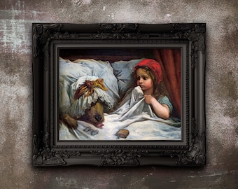 Gustave Doré Little Red Riding Hood Art Print | Fairy Tale Illustration