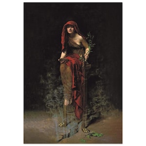 Priesterin von Delphi Kunstdruck: John Collier, griechischer Mythos (Ungerahmt)