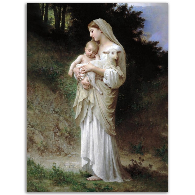 William-adolphe Bouguereau Innocence. Catholic Art Print. Lamb - Etsy