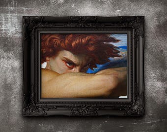 Fallen Angel Detail Poster - Alexandre Cabanel Reproduction Art - Classic & Modern Wall Decor