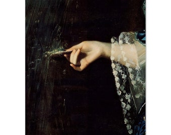 Baroque Hand Art Print: Eclectic Vintage Portrait (Unframed)
