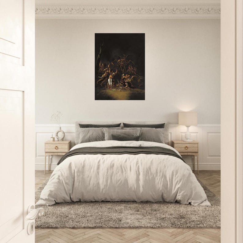 Pôster Salvator Rosa Witches Sabbath | Arte Oculta Gótica Sombria | Papel Fosco Premium | Decoração para Casa imagem 16