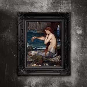 John William Waterhouse - Mermaid. Waterhouse Poster. Pre-Raphaelite Waterhouse Art. Mermaid Painting. Siren. Mermaid Poster. Unframed Print