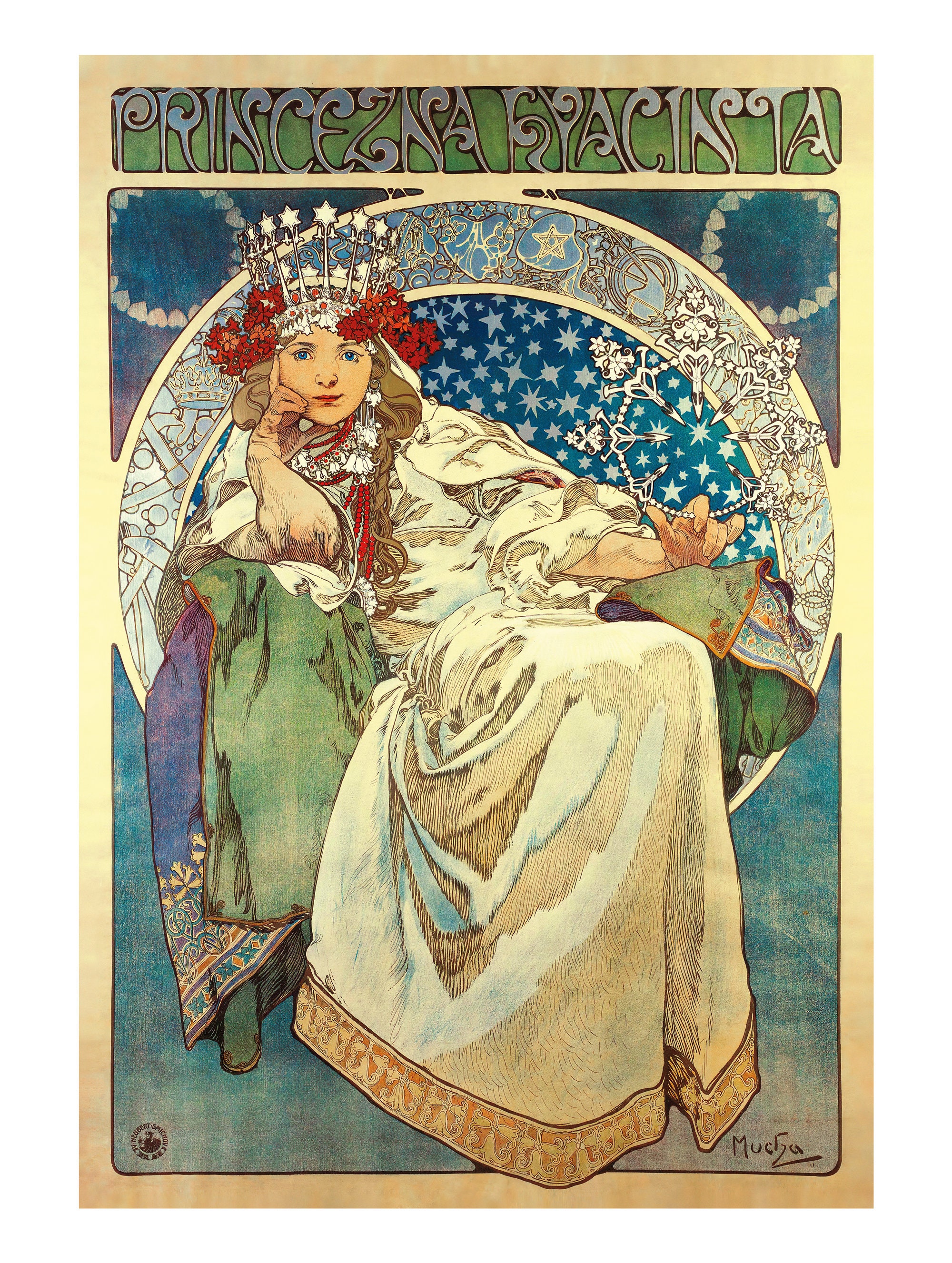 Alphonse Mucha Art Nouveau Print: Princess Jacinta Poster - Etsy