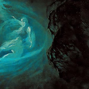 The Fairy Dance  - Dark Art Print by Karl Wilhelm Diefenbach - Premium Matte Paper Print