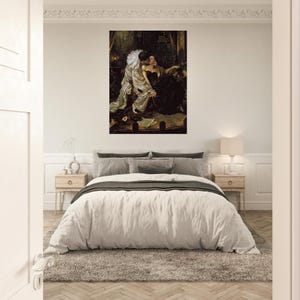 Pierrot’s Kiss Dark Romantic Art Print - Gothic Wall Decor, Moody Victorian Aesthetic Poster, Carlos Bonvalot Inspired Wall Art image 14