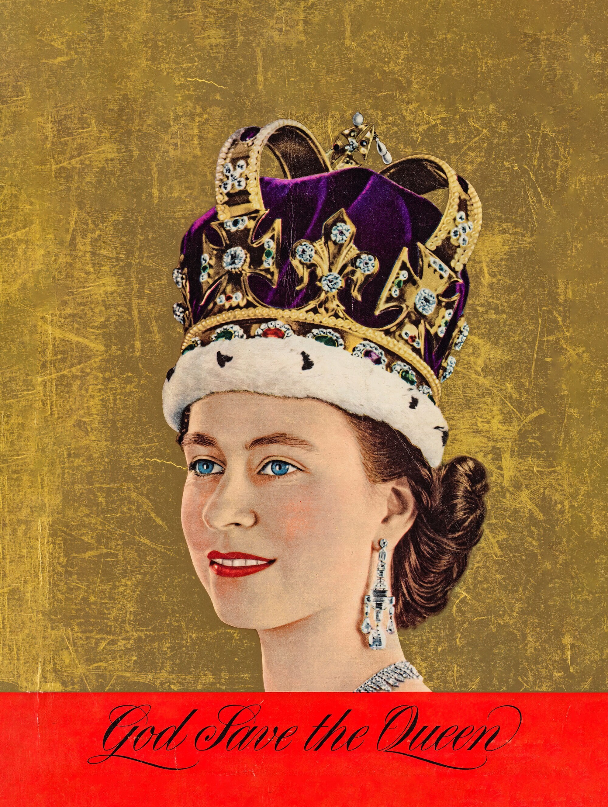 エリザベス2世女王のポスタープリント：ヴィンテージ戴冠式、1953年