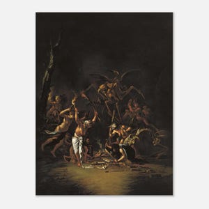 Pôster Salvator Rosa Witches Sabbath | Arte Oculta Gótica Sombria | Papel Fosco Premium | Decoração para Casa imagem 15