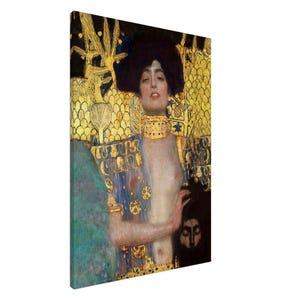 Impresión en lienzo de Judith de Gustav Klimt: reproducción de arte icónico, sin marco