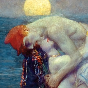 Howard Pyle Mermaid Art Print: Vintage Art Nouveau, Fantasy Wall Decor image 4