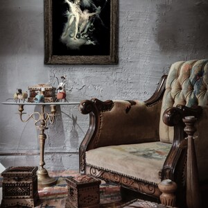 Satan & Death Occult Art Print | Goth Fantasy Poster | Vintage Satanic Wall Art Gift | John Henry Fuseli Print | Dark Academia Decor