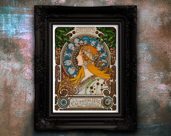 アルフォンス・ミュシャ、ゾディアック、1896年、アートプリント