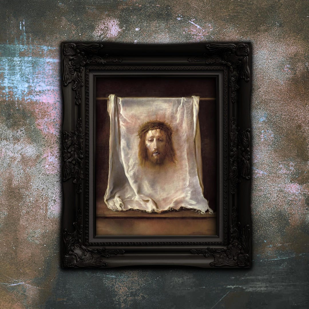 Veil of Veronica Poster, Domenico Fetti Religious Art Print, Catholic ...