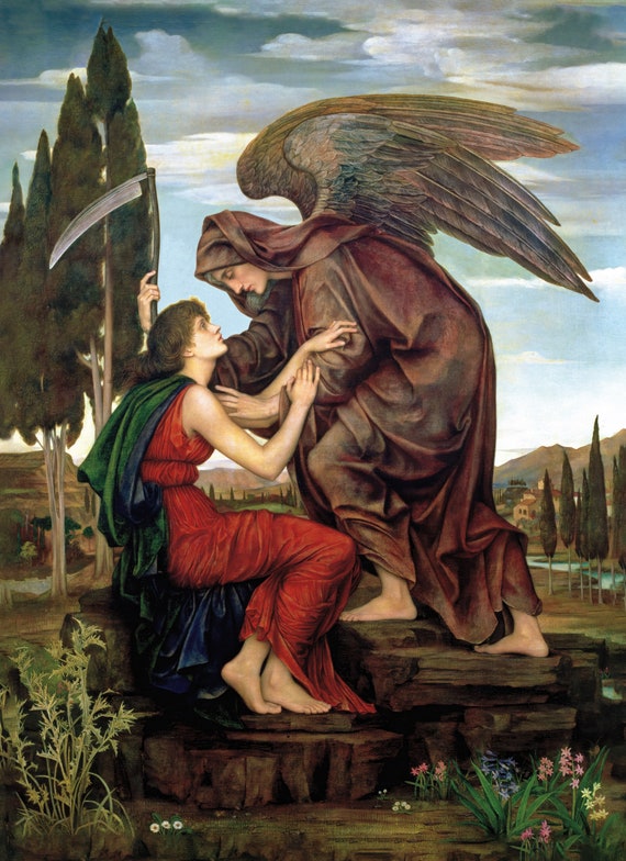Angel of Death by Evelyn De Morgan. Fine Art Print. Premium Matte