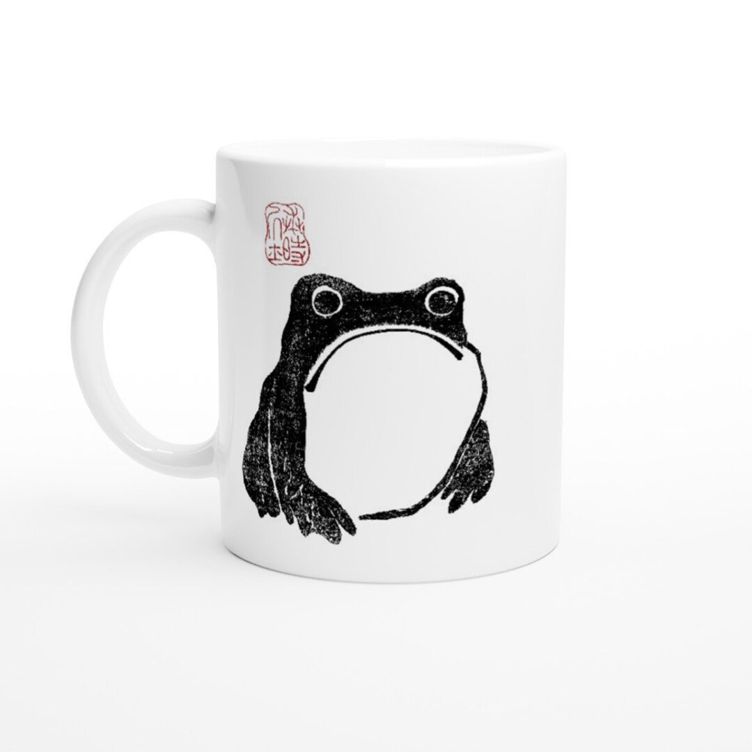 Unimpressed Frog Art Coffee Mug: Japanese Woodblock Print - Etsy