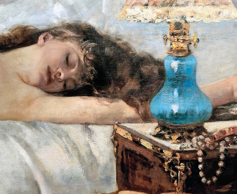Rolla by Henri Gervex - Romantic Couple Art Print on Premium Matte Paper. Unframed