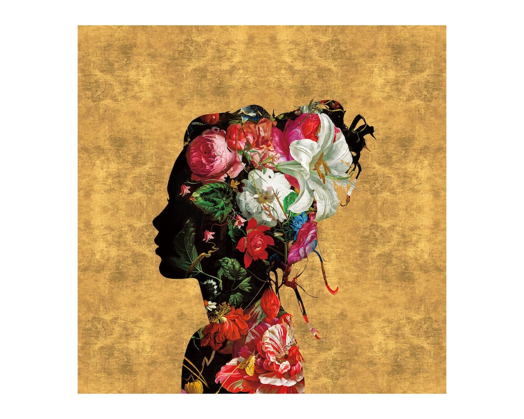 Rose Head Woman, Flower Head Art, Flower Head Poster, Flower Head Woman