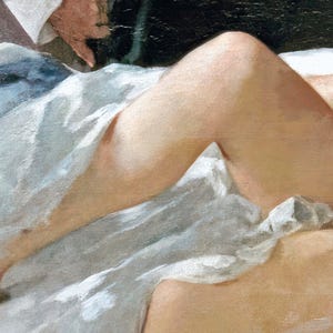 Rolla by Henri Gervex - Romantic Couple Art Print on Premium Matte Paper. Unframed