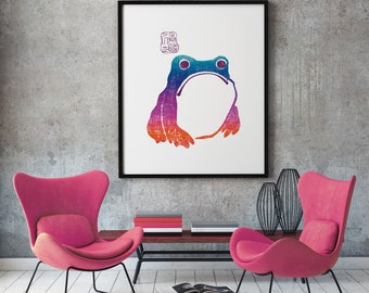Matsumoto Hoji-kikkerprint: vintage Japanse houtsnedekunst