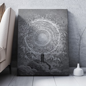 The White Rose by Gustave Dore - Vision of The Empyrean - Digitally Remastered Canvas Print