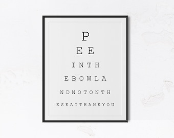 Pee in the bowl and not on the seat thank you | Printable, funny bathroom signs, bathroom sign, bathroom prints, toilet wall art, home decor